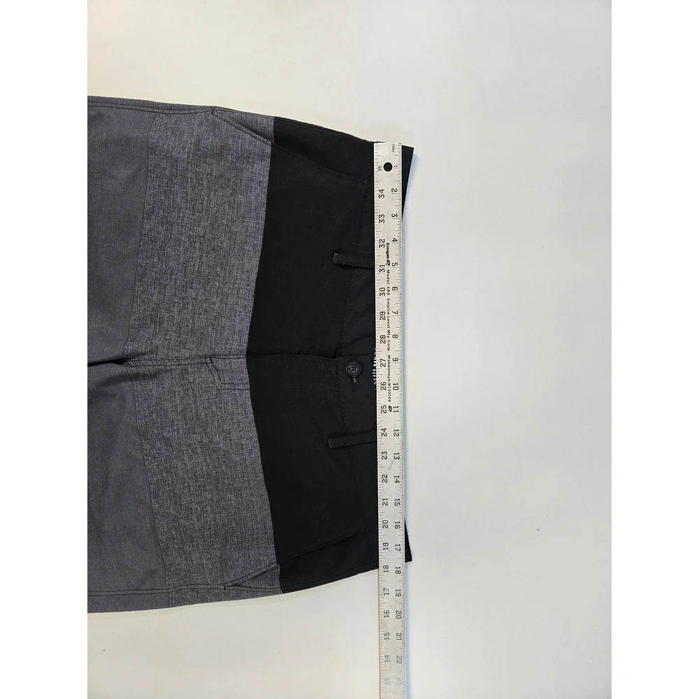 Micros‎ Mens Hybrid Board Shorts Size 34 Black Grey Colorblock Quick Dry
